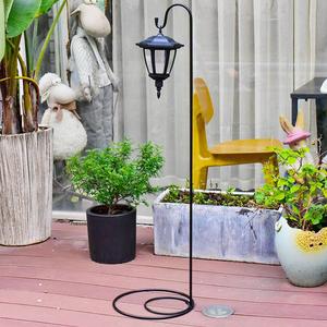 Luci da giardino solari in stile moderno con Display a LED bianco caldo appendiabiti da pastore con gancio per interni cartelli in metallo pannello solare - Product Image 6