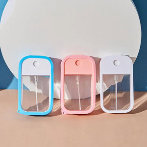 Square Keychain Silicone <b>Spray</b> Bottle with Box Portable Lanyard Plastic Refillable Travel Bottle - Product Image 6