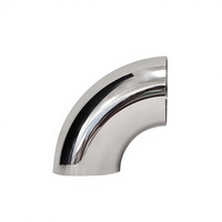 Prix usine HQL Brand SCH20 Raccord de tuyauterie sanitaire en acier inoxydable poli 2 pouces 304 316 TC Tri-Clamp soudé Coude 90° Externe