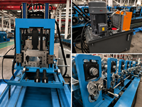 Machine de profilage automatique Purline CZ deux-en-un interchangeable pour la fabrication de poutres en Z en acier, équipement PLC, moteur et roulement