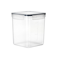 Organizador de Cocina, Recipientes Herméticos para Almacenamiento de Alimentos de 5.2L, Plástico Transparente PP, Apilables, Caja de Almacenamiento para Harina, Granos y Cereales
