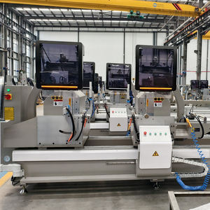 เครื่องเลื่อยตัดมุมแนวตั้งแบบแม่นยำ 45/90/135 องศา ควบคุมด้วยระบบ CNC PLC สำหรับงานอุตสาหกรรม โครงอะลูมิเนียม รองรับการตัดวัสดุ PVC - Product Image 4