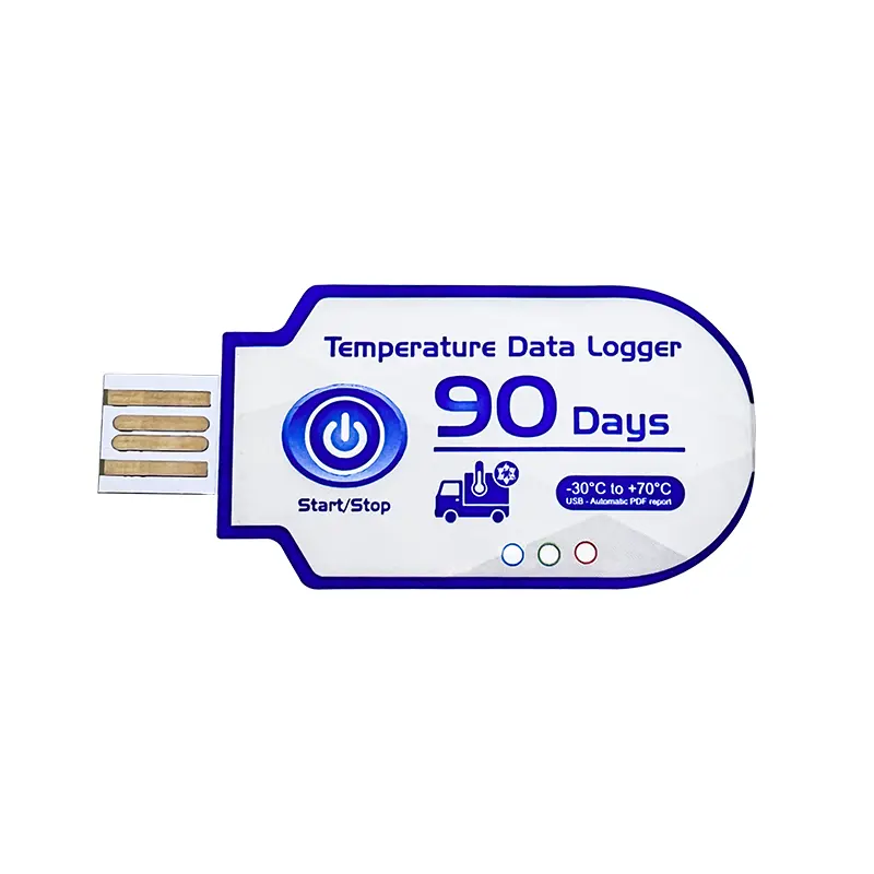 SIGMAWIT pencatat Data suhu Usb sekali pakai pencatat Data temperatur untuk makanan, rantai Farma dingin dengan laporan PDF
