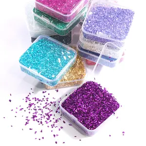 12725 Nail Art Decoration Jewelry Making 80g/Box Color Crushed Glass Stones Resin Filling