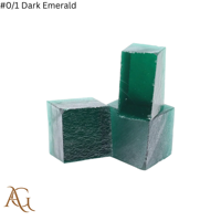 Matériaux bruts de laboratoire # Couleur vert émeraude foncé 0/1, pierre précieuse synthétique simulée, créée en laboratoire, Nanosital Nano