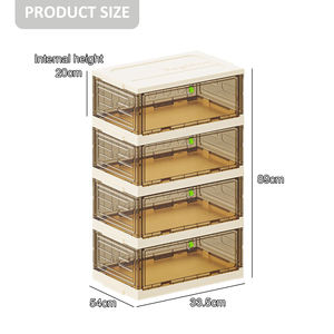 Armadio Portascarpe Multistrato in Plastica - Pieghevole/Collassabile, Grande Capacità, Antipolvere, in Acrilico, Impilabile, Opzione Logo Personalizzato - Product Image 6