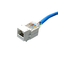 UTP cat 6 Jack 180 grados Ethernet pared Jack red sin herramientas acoplador en línea RJ45 Cat6 Keystone Jack