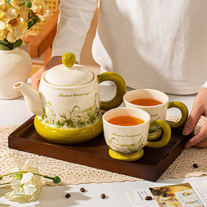 Chinese Ceramic <b>Tea</b> Set Gift <b>Box</b> High Aesthetic Teapot Home Brewing Tray Cup Souvenir Gift Set - Product Image 3