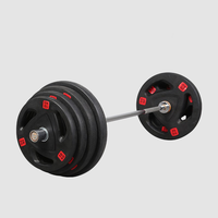 Plaques de poids en fonte recouvertes de caoutchouc durables et portables de 2,5 kg/5 kg/10 kg/15 kg/20 kg/25 kg pour la musculation et l'exercice en salle de sport