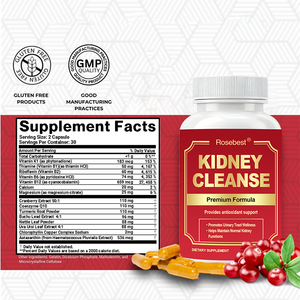 Cápsulas de Suplemento Herbal Vegano 8 en 1 para Limpieza y Desintoxicación Renal, con Arándano Rojo y Vitaminas del Grupo B, de Marca Privada, Fabricante Certificado GMP - Product Image 6