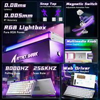 Keyboard ATTACK SHARK R85 HE 79 Tombol Kecepatan Tinggi RT Magnetic Switch RGB Menghadap ke Selatan dengan Web Driver untuk Pengaturan Gamer Profesional