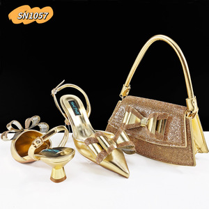 Set di Borse da Donna Peach 2025, Scarpe con Tacco Alto alla Moda con Borsa Coordinata - Product Image 4