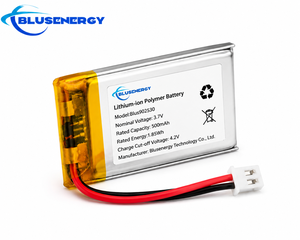 Batterie polymère lithium-ion Blusenergy 902530 3.7V 500mAh fabriquée par Lithium Ion Battery Company - Product Image 1