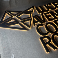 Letrero Luminoso LED 3D de Acrílico y Metal con Retroiluminación de Fábrica, Logotipo Iluminado para Tienda, Letrero Comercial LED Personalizado