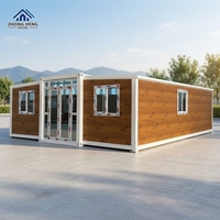 Maison conteneur modulaire préfabriquée moderne de 20 pieds, extensible à double aile, de luxe, pliable, portable, mini-maison mobile, pod de villégiature