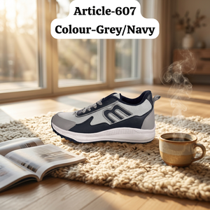 Baskets grises en maille, chaussures de marche décontractées à lacets, légères, pour sports d'intérieur - Product Image 1