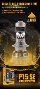 Vente directe d'usine OEM ODM, lentille de projecteur H4 Mini Bi Led 110W 13000LM, faisceau haut/bas, projecteurs à lentille Led avec pilote intégré - Product Image 2