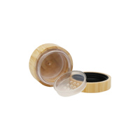 Pots en plastique de luxe 250G et 500G avec couvercle en bambou foncé – Contenants pour cosmétiques, gommages corporels, après-shampoings et poudres en vrac