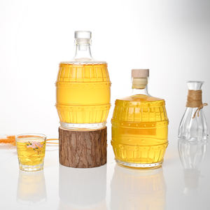 Botellas <span class=keywords><strong>de</strong></span> cristal <span class=keywords><strong>de</strong></span> <span class=keywords><strong>licor</strong></span> estilo barriles <span class=keywords><strong>de</strong></span> madera al por mayor para vino <span class=keywords><strong>de</strong></span> fruta vinificador <span class=keywords><strong>de</strong></span> ciruela <span class=keywords><strong>casero</strong></span> con corcho - Product Image 1