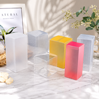 Boîtes pliantes transparentes en PET recyclables personnalisées, emballages en plastique transparent colorés pour cosmétiques, cadeaux, jouets, présentation en magasin