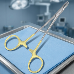 Portaagujas Quirúrgico, Pinza Hemostática Manual de Acero Inoxidable, Instrumento de Clase I con Certificación CE - Product Image 4