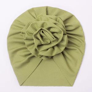 Adorabile cappello da bambino con fiocco lucido carino tinta unita neonate ragazzi cappello turbante morbido neonato berretti avvolge la testa - Product Image 3