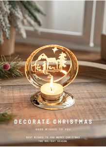 Portavelas <span class=keywords><strong>de</strong></span> Metal Dorado con Proyección <span class=keywords><strong>de</strong></span> Sombra <span class=keywords><strong>para</strong></span> Navidad, Farol <span class=keywords><strong>de</strong></span> Hierro <span class=keywords><strong>para</strong></span> Decoración <span class=keywords><strong>de</strong></span> Mesa en Hoteles, Restaurantes, Bodas y Fiestas - Product Image 6