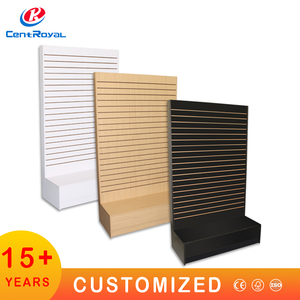 Tùy chỉnh điện thoại hiển thị phụ kiện đứng cửa hàng bán lẻ đôi bên sàn đứng gỗ slatwall hiển thị kệ đứng cửa hàng may mặc hiển thị - Product Image 3