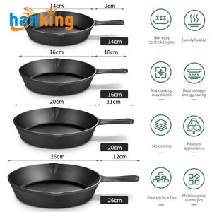 Ehanking Cast Iron Frying <b>Pan</b>, Non Stick Frying <b>Pan</b> For Gas Induction Cooker, Kitchen Cooking Tools Cookware - Product Image 5