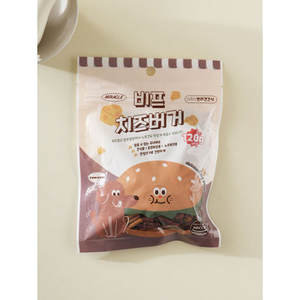 Snack biologique pour animaux de compagnie de 120g, repas à base de viande, burger au fromage pour chiots, légumes aromatisés au poulet et aux fruits, riche en protéines - Product Image 1