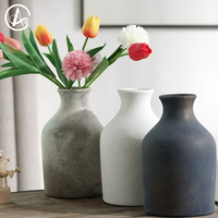 Vases à fleurs en céramique peints à la main de style Wabi Sabi vintage, rustiques, en porcelaine, poterie rustique, décorations pour la maison