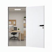 Porte intérieure moderne en bois massif sans cadre en acier, finition blanche pré-peinte, cadre de porte invisible, utilisation pour la maison ou le bureau