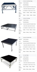 เวทีอลูมิเนียมพกพา TENTCHO ปรับแต่งได้ พร้อมขาพับปรับระดับได้ - Product Image 6