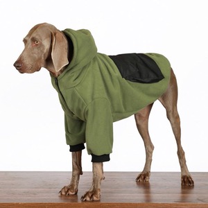 เสื้อฮู้ดดี้สุนัขขนฟลีซแบบใหม่จาก Qiqu Pet Supplies เสื้อผ้าสุนัขขนาดใหญ่ เสื้อฮู้ดดี้พิทบูล เสื้อผ้าสำหรับออกนอกบ้านสำหรับไวมาร์เนอร์และลาบราดอร์ - Product Image 1