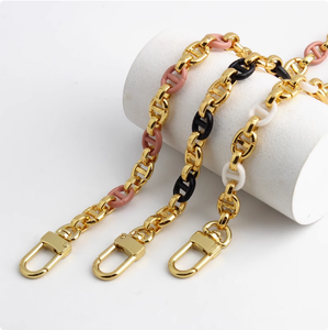 新しい樹脂混合金属バッグストラップ手作りチェーンハンドバッグアクセサリー装飾チェーン - Product Image 3