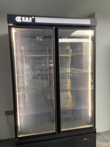 Réfrigérateur Vitrine Vertical Double Porte à Refroidissement par Air Doux pour Bouteilles Fraîches - Product Image 3