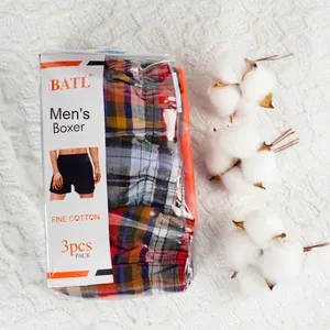 Calzoncillos bóxer de corte medio para hombre, paquete de 5, de algodón tejido, talla grande, para jóvenes, ropa interior transpirable con cintura de punto - Product Image 1