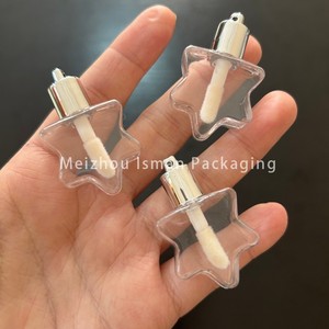Tube de brillant à lèvres ISMAN 5ml en forme d'étoile argentée avec trou, emballage cosmétique vide unique pour enfants, pour porte-clés, logo personnalisé - Product Image 5