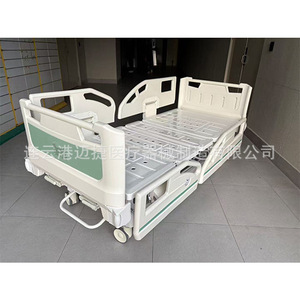 Cama de Hospital Manual de Doble Manivela con Control Centralizado, Acero Inoxidable, 2 Años de Garantía, Cama de Enfermería para Uso Médico - Product Image 1