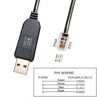 Cable Serial USB RJ11/RJ12 para Consola UEF003, Cobre Libre de Oxígeno Chapado en Oro, para Depuración de Básculas Electrónicas de Caja Registradora