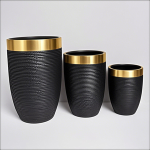 Macetas Redondas Grandes de Fibra de Vidrio, Macetero Ligero para Exteriores, Jarrón Duradero para Decoración de Centros Comerciales y Jardines - Product Image 6