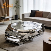 Table basse en acier inoxydable en forme de montre D&Z Art Group, table d'appoint moderne et créative, mobilier de luxe pour salon, décoration d'hôtel