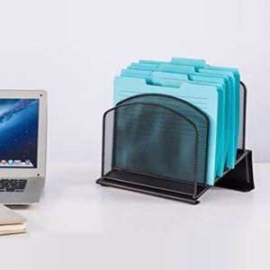 5 Section Office Desktop <b>Document</b> Sorter Desk <b>File</b> Holder the Mesh Collection, Inclined <b>File</b> Rack Office Desk Organizer - Product Image 4