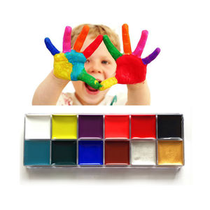 Nhà Máy Cung Cấp Chuyên Nghiệp 12 Màu Palette Tốt Nhất Mặt Sơn Bộ Dụng Cụ Bên Cosplay Body Paint Với MOQ Thấp Trang Điểm - Product Image 5