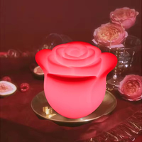 Lámpara de Mesa LED RGB Romántica para Interiores, Decorativa, con Forma de Rosa, para Dormitorio, Bodas y Navidad, IP65 Solar, Venta al Por Mayor con Dropshipping