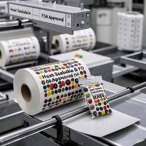 Rouleau de film plastique de qualité alimentaire imprimé au design personnalisé pour l'emballage de bonbons, de collations Film de stratification thermoscellable en vrac vente en gros - Product Image 6