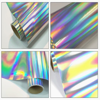 Autocollant de voiture en vinyle découpé à la forme, réfléchissant, holographique, impression couleur vive, imperméable, écologique, dessin animé
