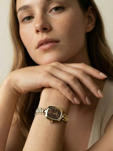 Montre CILOA de haute qualité pour femmes, style rétro, ronde, dorée, personnalisable, haute couleur, étanche, à quartz, petite montre pour femmes - Product Image 4