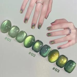 Autumn Winter <b>Nail</b> High-density Green Glass Bead Cat Eye <b>Gel</b> <b>Nail</b> Polish 2026 Popular Whitening <b>Nail</b> Art <b>Nail</b> Supplies - Product Image 3