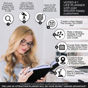 2024 il prezzo di fabbrica A5 legge della vita di attrazione e pianificatore di obiettivi Pianificatore di successo della settimana di viaggio di 90 giorni con adesivi Planner, senza data - Product Image 6